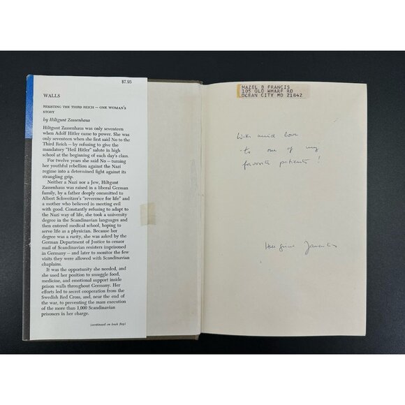 Walls by Hiltgunt Zassenhaus,1974, 1st edition, Signed Beacon Press - Picture 3 of 8